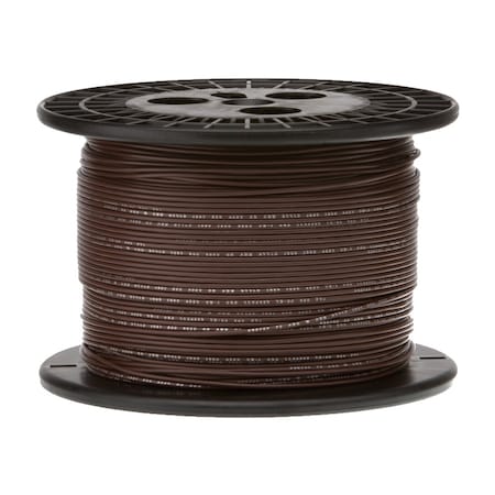 20 AWG Gauge Stranded Hook Up Wire, 1000 Ft Length, Brown, 0.0320 Diameter, PTFE, 600 Volts